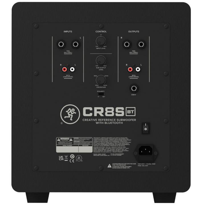 Mackie CR8SBT 8” Powered Subwoofer With Desktop Remote and Bluetooth®