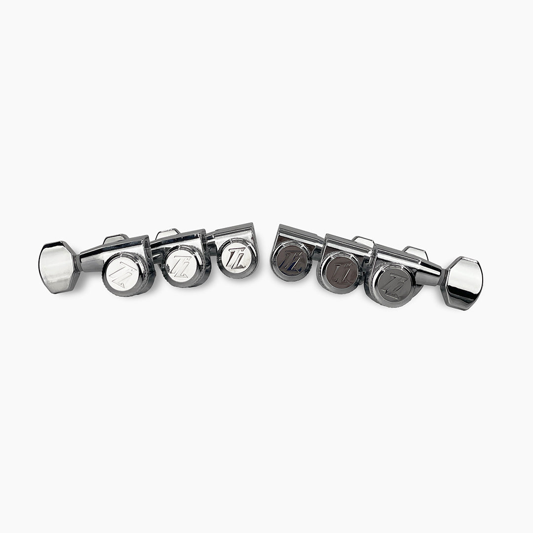 Allparts TK-7108-010 True-Lok Mid-Size Locking Tuners - 3x3, Single Pin, Chrome