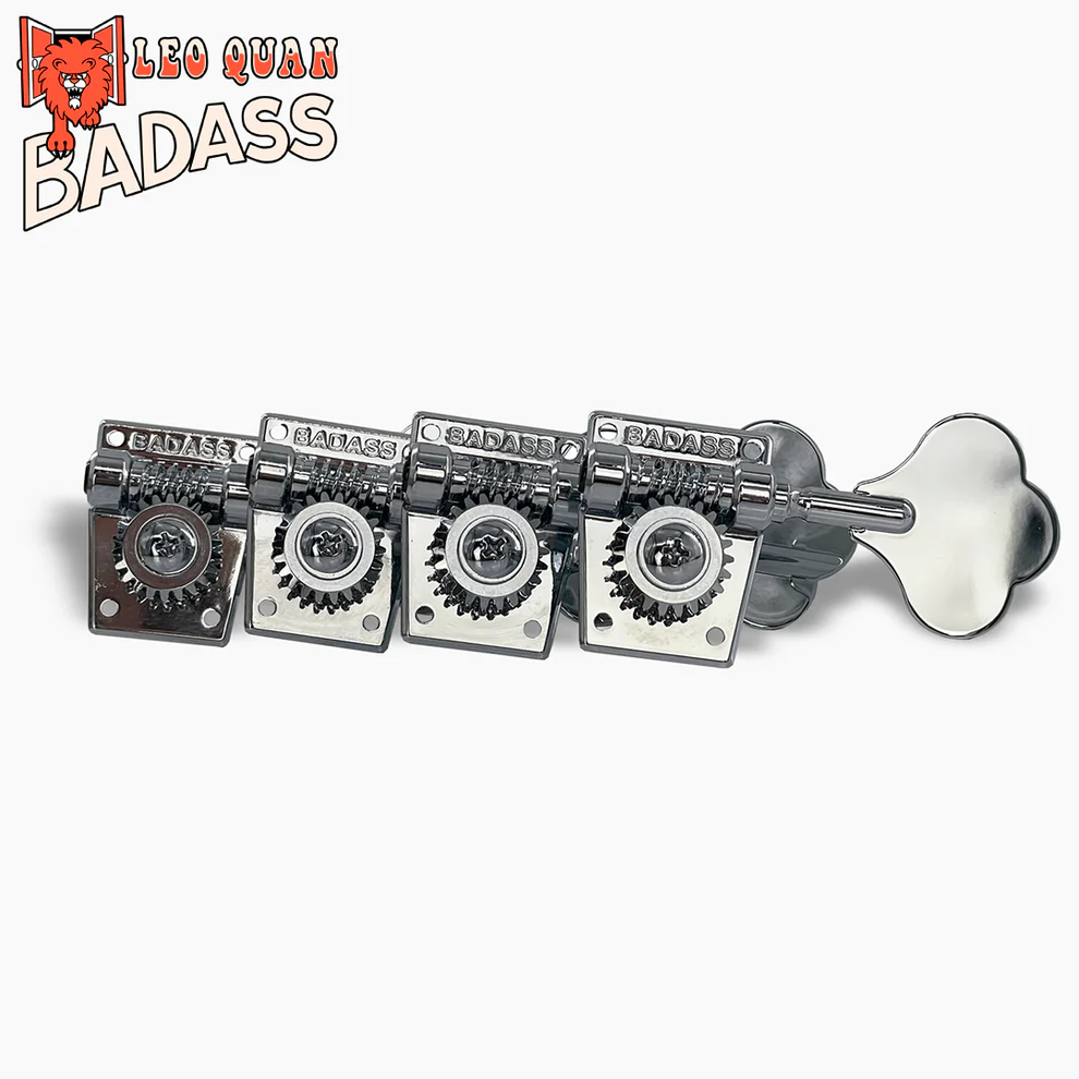 Allparts TK-7816-010 Leo Quan® Badass OGT™ Bass Keys - Open Gear Large Post - 4-in-line set, Chrome