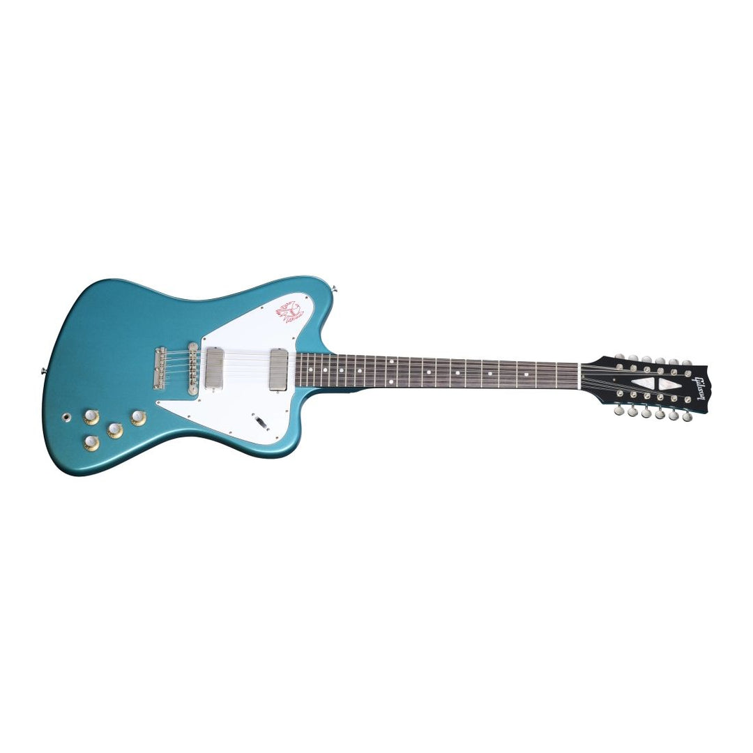 Gibson 1965 Non-Reverse Firebird 12-String Reissue Electric Guitar with Case - Biscay Aqua Firemist VOS