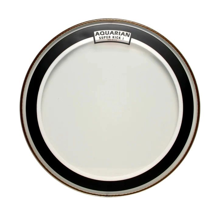 Aquarian SKI18T- Aquarian Super Kick I Clear Drum Head with Tom Hoop - 18''