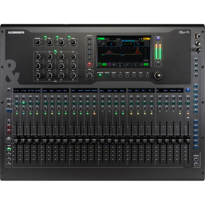 Allen & Heath Qu-6 Qu-6 36-Channel / 12-Bus Digital Mixer with 24+1 Motorized Faders