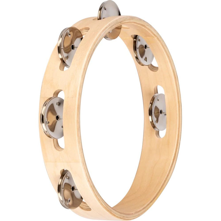 Nino Percussion Single Row Wood Tambourine - 8''