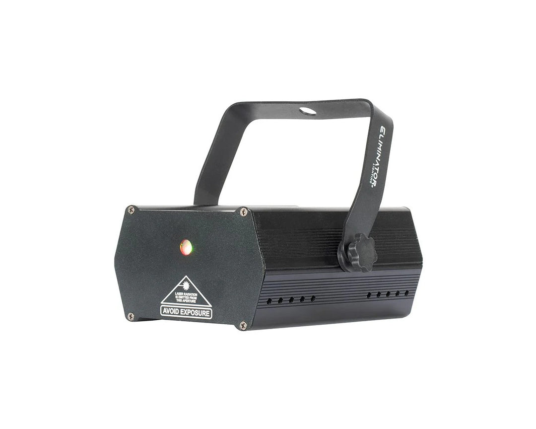 Elevate your party atmosphere with the Eliminator Lighting Micro Galaxian Three laser. Whether you're a DJ, hosting a house party, or managing a small club lounge or bar, this compact laser is your ticket to a dazzling light show. With a vibrant combination of red and green lasers, it creates an awe-inspiring spectacle of over 200 beams that can be projected onto walls, ceilings, or dance floors.
