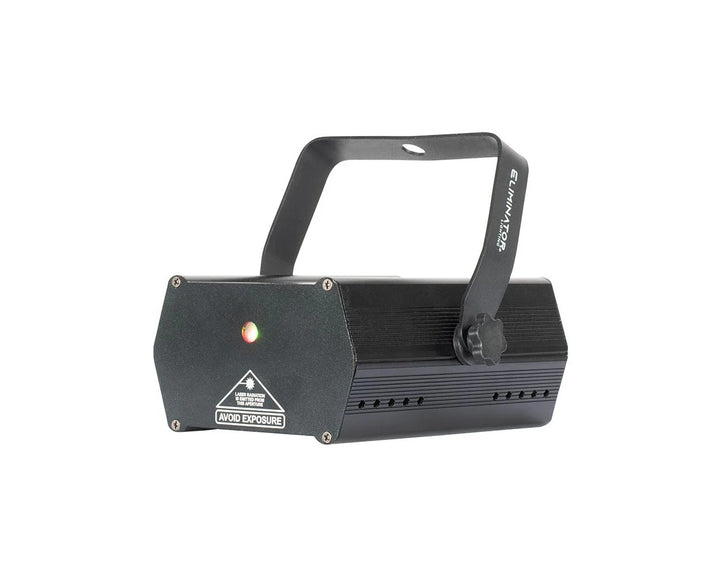 Elevate your party atmosphere with the Eliminator Lighting Micro Galaxian Three laser. Whether you're a DJ, hosting a house party, or managing a small club lounge or bar, this compact laser is your ticket to a dazzling light show. With a vibrant combination of red and green lasers, it creates an awe-inspiring spectacle of over 200 beams that can be projected onto walls, ceilings, or dance floors.