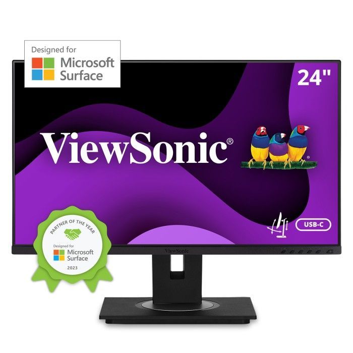 Viewsonic VG245 24" Ergonomic IPS Monitor  Designed for Surface, USB-C, 1080p