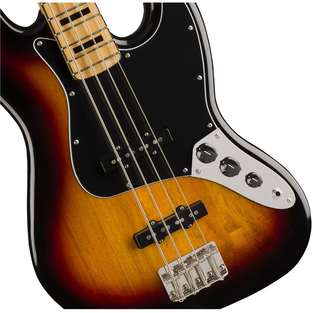 Squier Classic Vibe '70s Jazz Bass Maple Fingerboard Electric Bass Guitar - 3-Color Sunburst