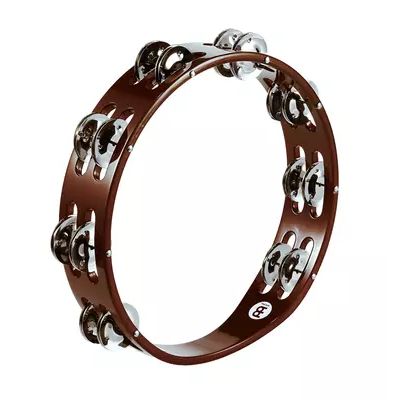 Meinl Traditional Wood Tambourine, Double Row - Steel Jingles