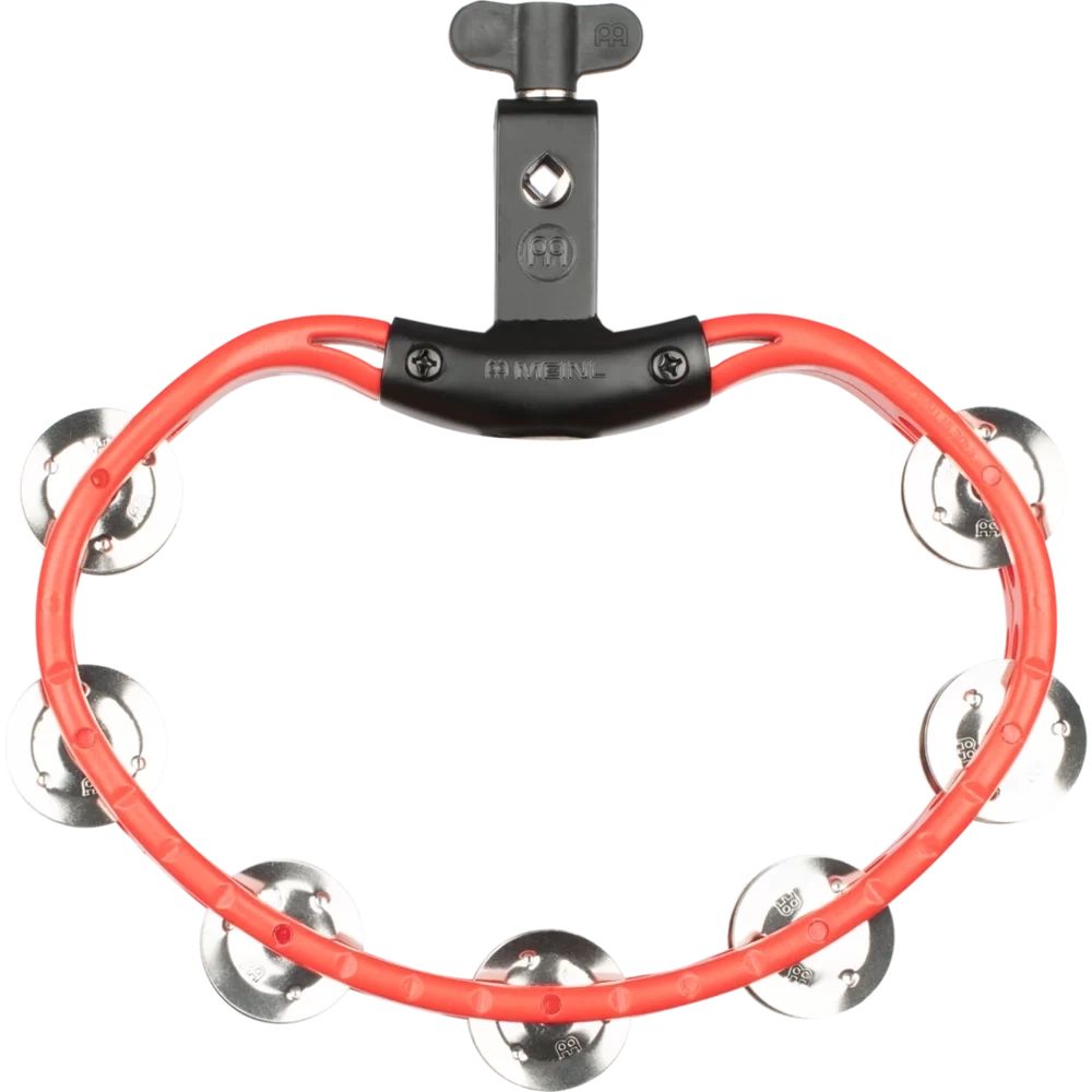 Meinl Headliner Series Mountable Tambourine with Stainless Steel Jingles - Red