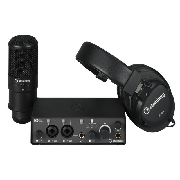 Steinberg IXO22 USB-C Audio Interface Recording Pack - Black