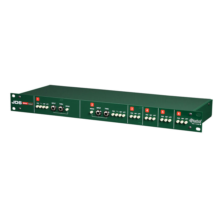 Radial JD 6 - Six-Channel Passive Direct Box with Jensen Transformers in Rackmount Chassis