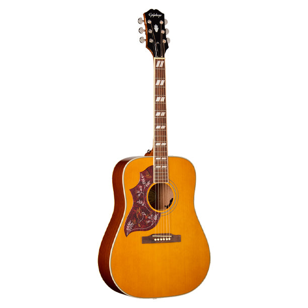 Epiphone Hummingbird Studio Acoustic/Electric Guitar with Gigbag - Antique Natural (Left Handed)