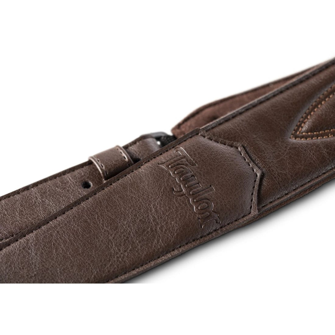 Taylor Guitars 2'' Vegan Leather Strap with Stitching - Chocolate Brown