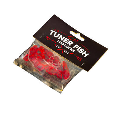 TFRD8- Tuner Fish Lug Locks- Red 8 Pack