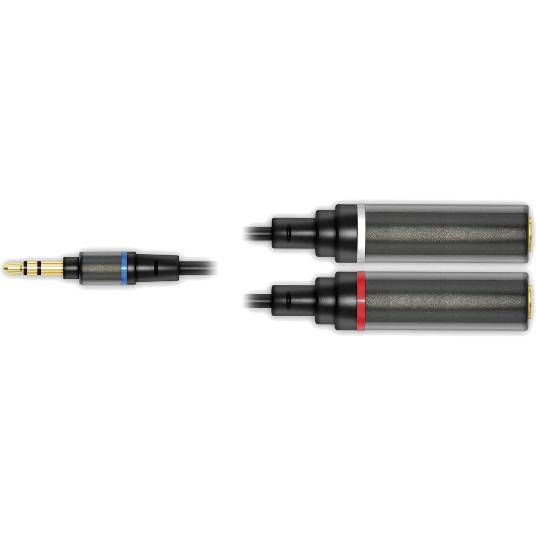 IK Multimedia 23.6'' Mono Output Splitter Cable - 1/8'' Male Jack to 2x 1/4'' Female Jacks