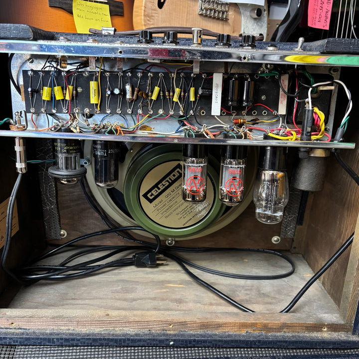 VINTAGE 1959 - Ampeg R12 Rocket 15 Watt Tube Combo w/ Fresh Tubes & Caps + Celestion G12M - 12"Greenback - USED