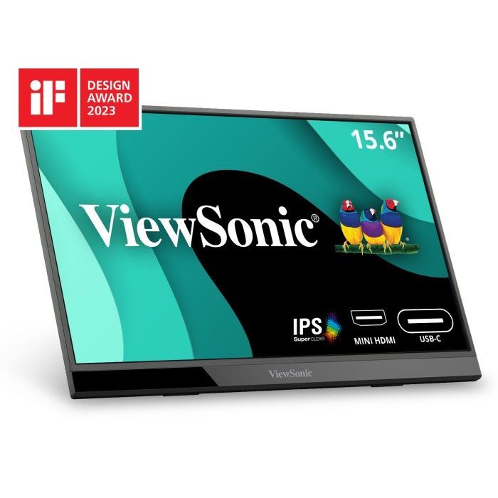 Viewsonic VX1655 15.6" Portable Monitor  Full HD 1080p, USB-C 60W, mini-HDMI