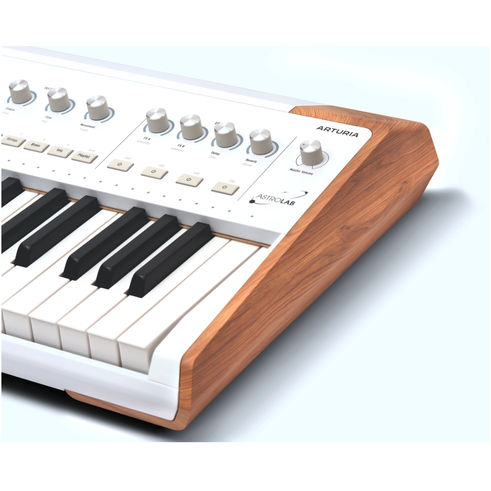 Arturia Astrolab 61 key semi-weighted stage keyboard with aftertouch - White