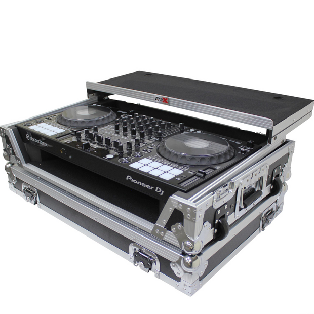 ProX XS-DDJ1000WLT Flight Case for Pioneer DDJ-1000 & DDJ1000SRT Digital Controllers w/ Laptop Shelf & LED Kit