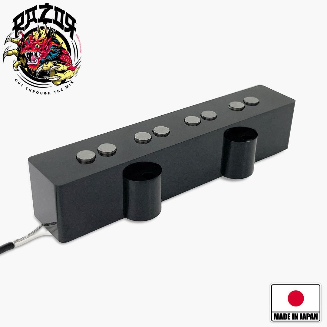 Allparts RZR-10130 Razor® Mangetsu Full Moon Bridge Pickup for Jazz Bass® - Black