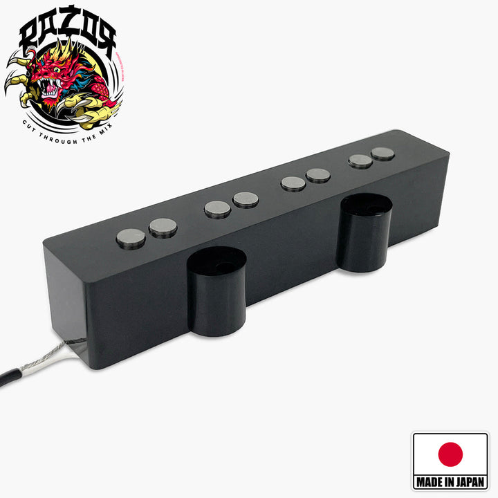 Allparts RZR-10130 Razor® Mangetsu Full Moon Bridge Pickup for Jazz Bass® - Black