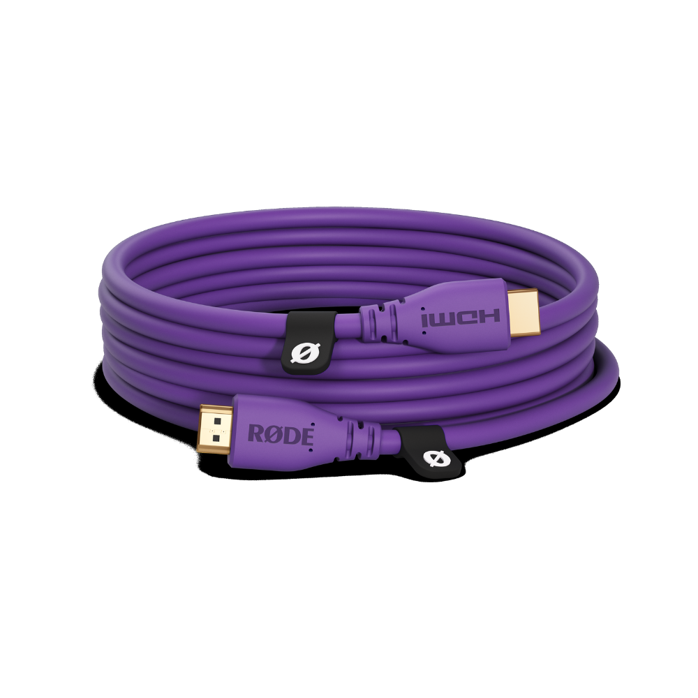Rode HDMICABLE3M-PU 3M - 2.0 HDMI Cable, (dia 6mm) - Purple