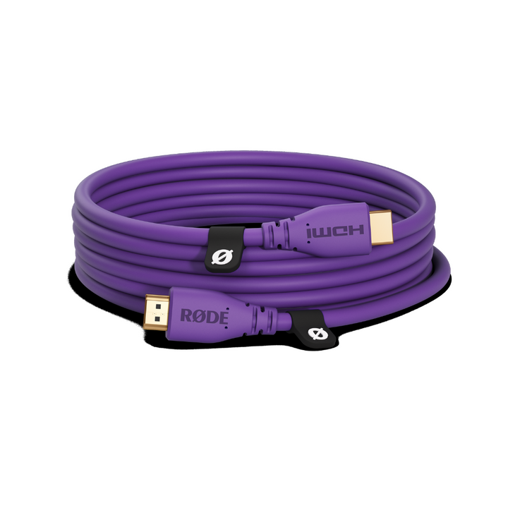 Rode HDMICABLE3M-PU 3M - 2.0 HDMI Cable, (dia 6mm) - Purple