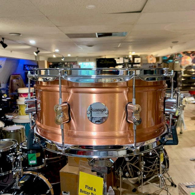 PDP PDSN6514NBCC Concept Series 6.5x14 1.2mm Snare Drum - Copper
