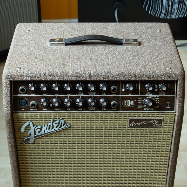 Fender - Acoustasonic SFX Acoustic Instrument Amplifier ( Blonde w/ Cover ) - USED