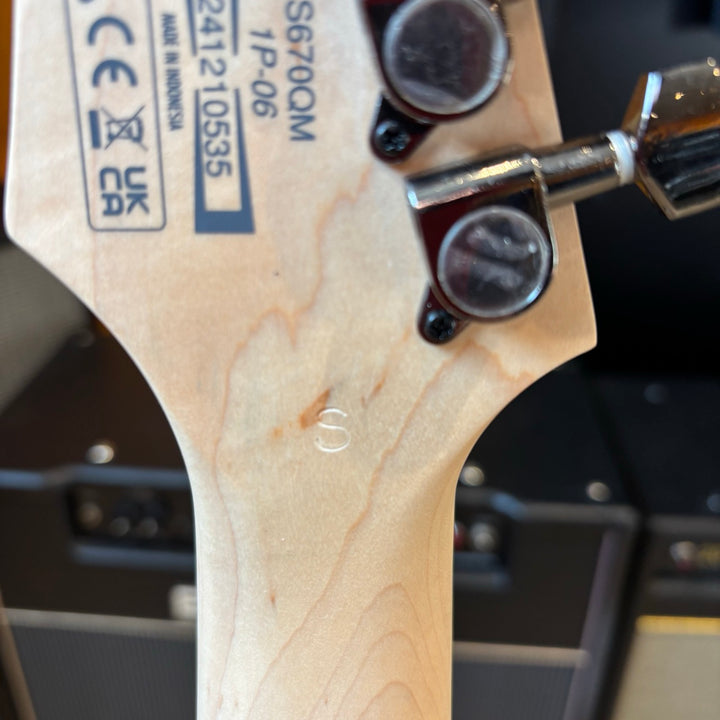 Ibanez - S Standard (Sapphire Blue) S670QMSPB (Factory Demo) "One Small Lacquer Checking Mark"
