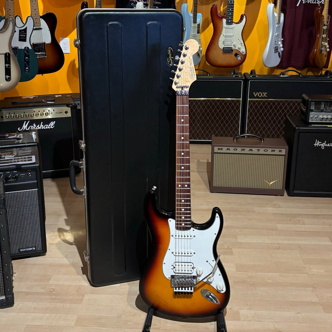 Fender -  Floyd Rose II Fat Strat w/ Squier Badged Hard Shell Case (Rosewood - 3TSB - 2000) - USED