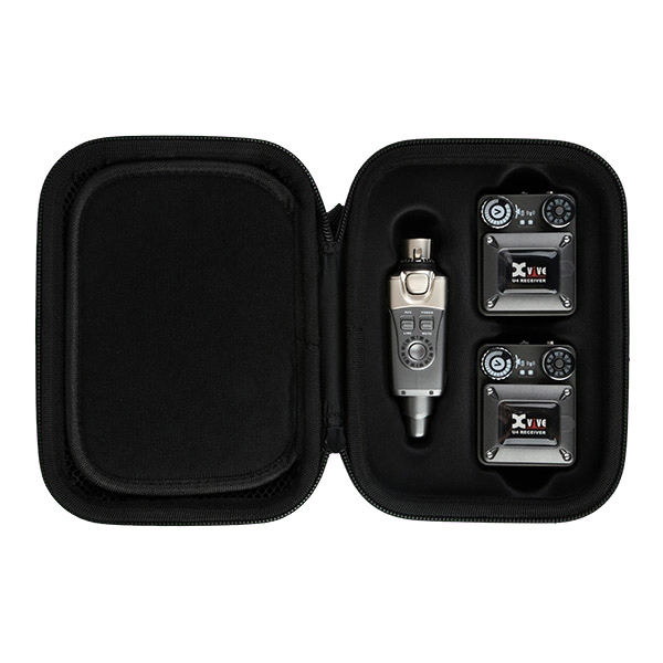 Xvive U4R2 Hard Travel Case for In-Ear Monitor Wireless (2 Receivers)