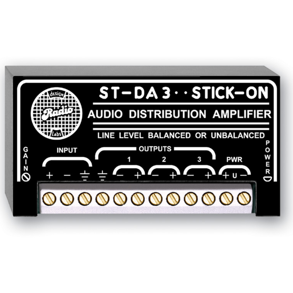 RDL ST-DA3 Line Level Distribution Amplifier - 1x3