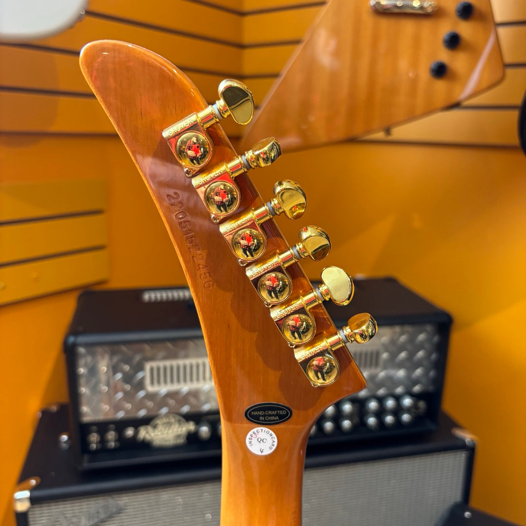 Epiphone - 58 Reissue Korina Explorer (Natural - Gold) w/ Gig Bag - 2022 - USED