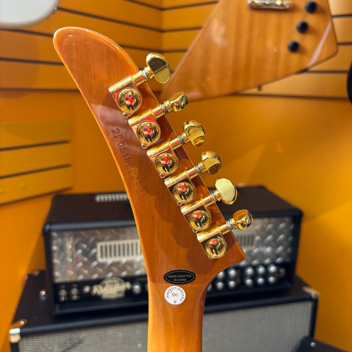 Epiphone - 58 Reissue Korina Explorer (Natural - Gold) w/ Gig Bag - 2022 - USED