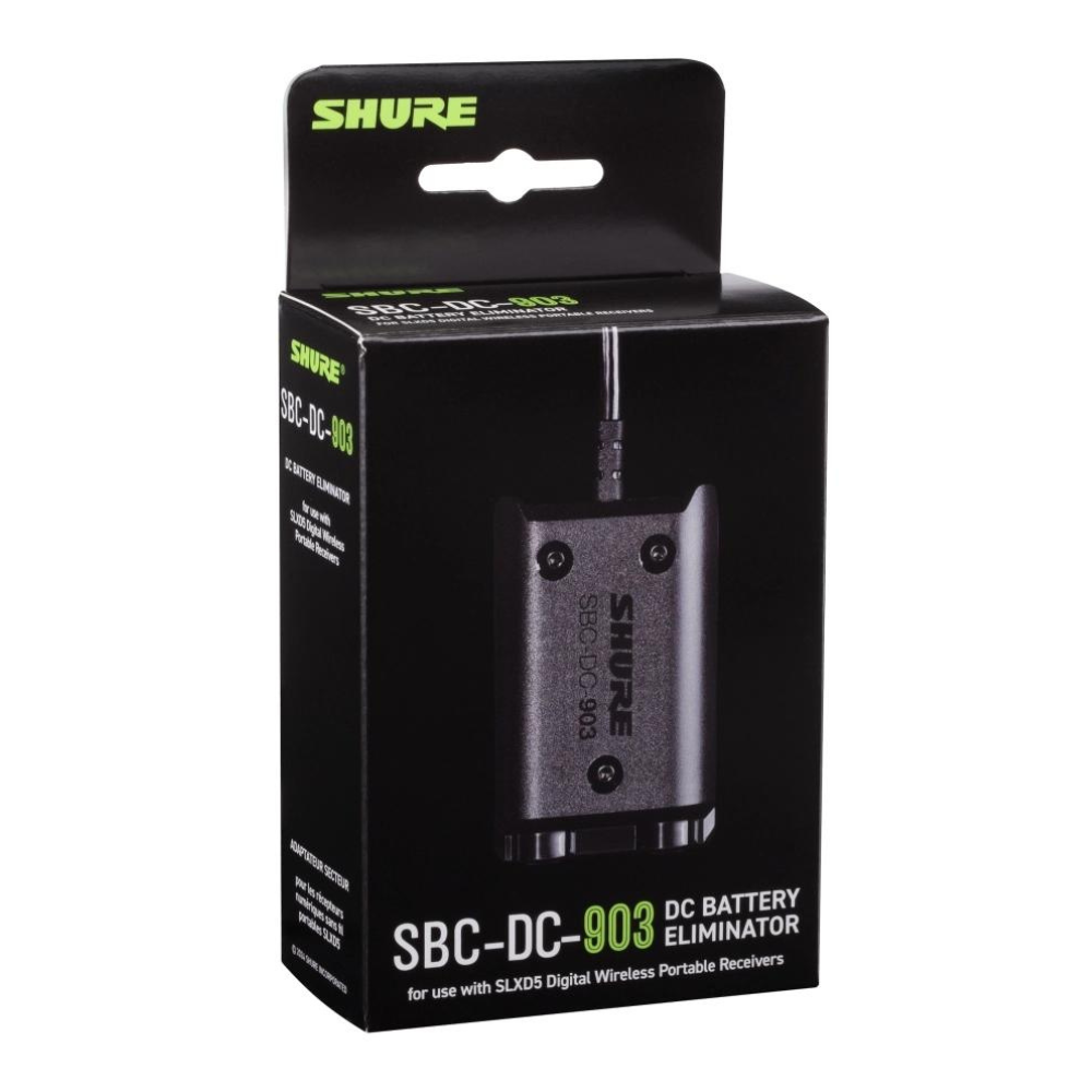 Shure SBC-DC-903 DC Battery Eliminator for use w/ SLXD5