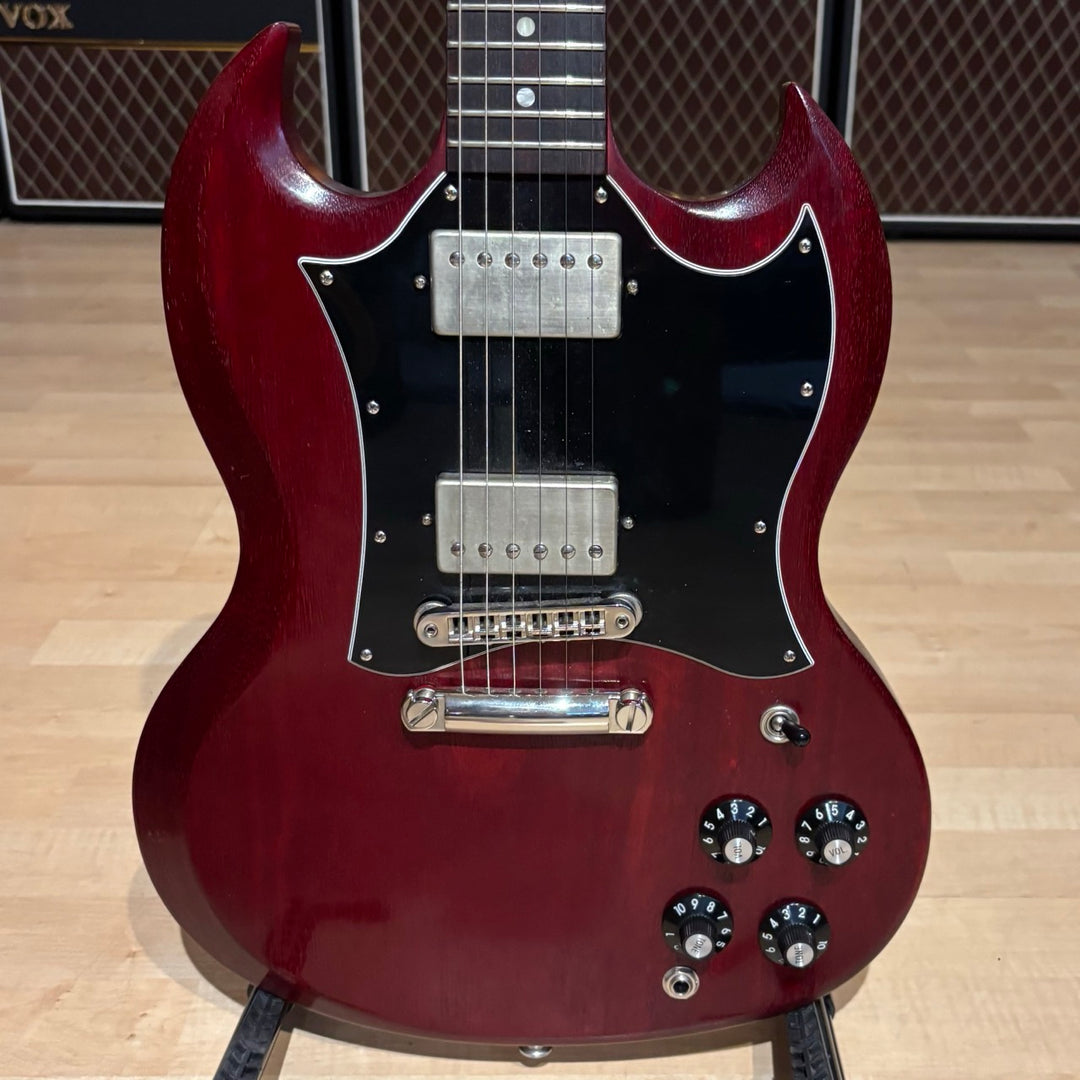 Gibson - SGT Worn Satin Cherry w/ Suhr Doug Aldrich Hot HB Pickup Set & Gibson Gig Bag (2017) - USED