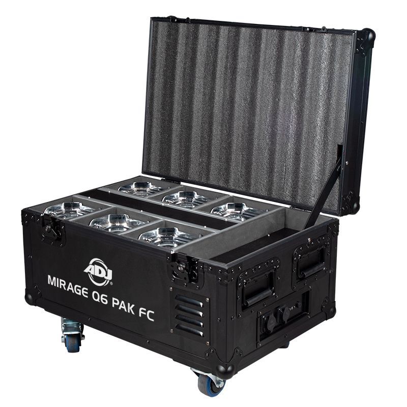 ADJ MIRAGE-Q6-PAK 6 MIRAGE-Q6-IP Fixtures w/ Flight Case