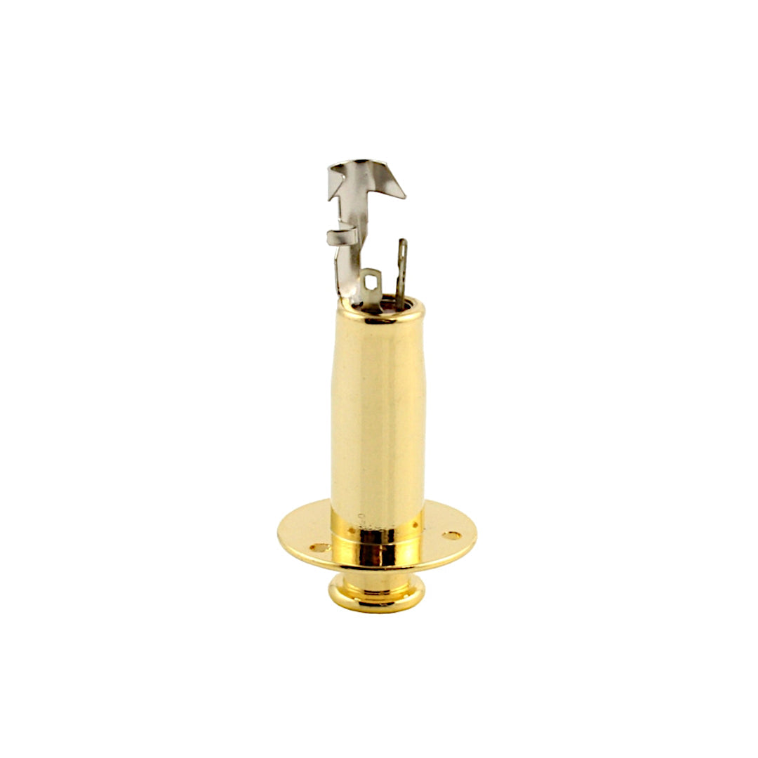 Allparts EP-4605-B02 Gold Stereo End Pin Jack - 25 Piece Bulk Pack