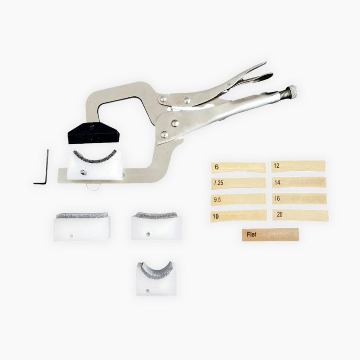 Allparts LT-1704-000 Handheld Fret Press - Includes (4) Neck Supports & (9) Cauls