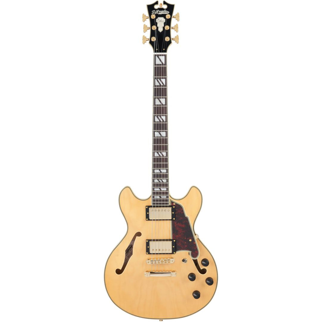 D'Angelico DADMINIDCSHNGS Mini Double Cutaway w/ stop-bar tailpiece Includes Deluxe Hardshell Case - Satin Honey