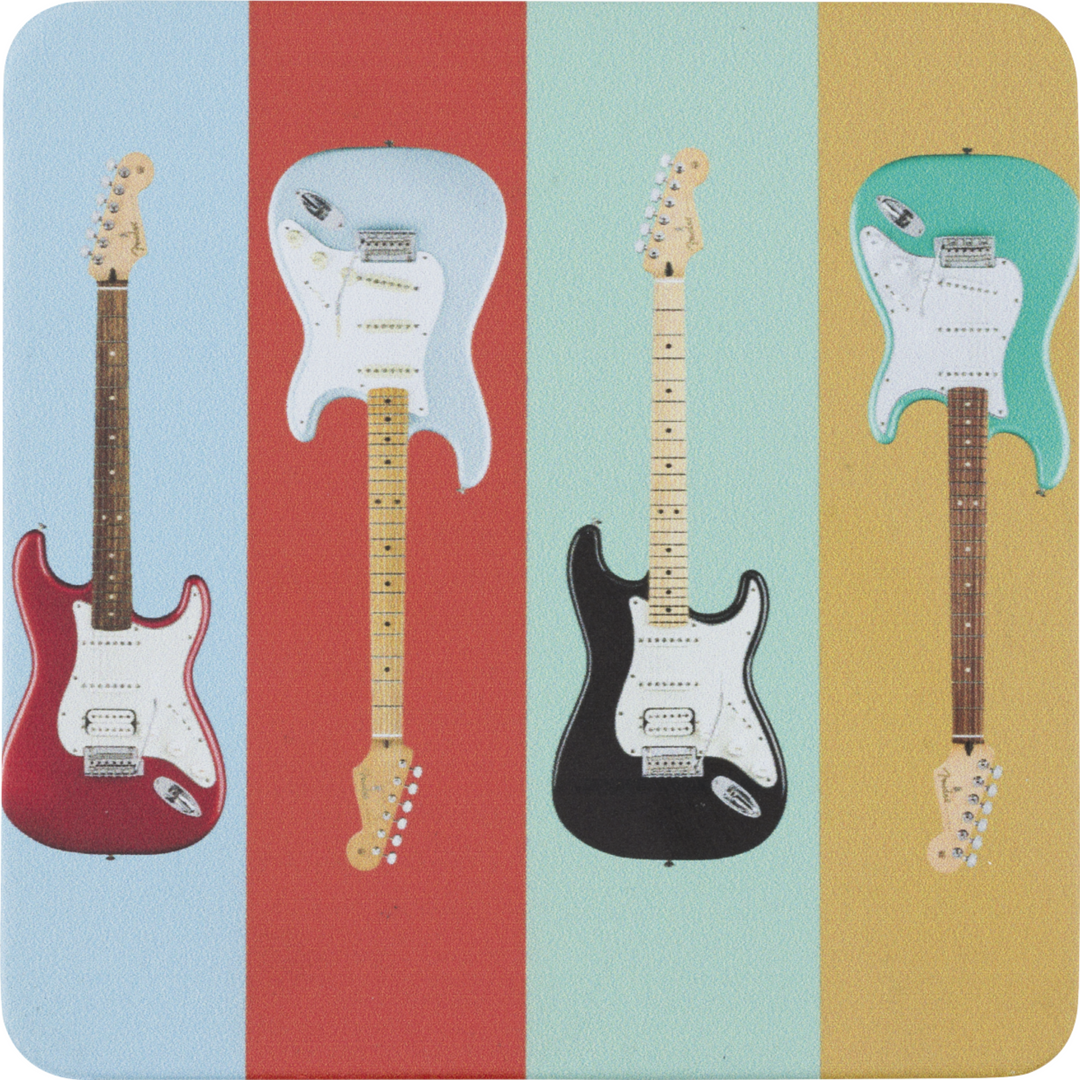 Fender ® Stratocaster™ Modern Design Coaster Set