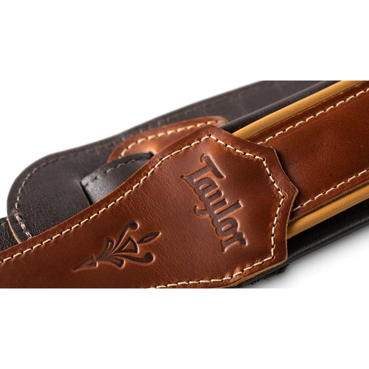 Taylor Century Strap,Med Brown Leather,2.5" Med Brown/Butterscotch/Black