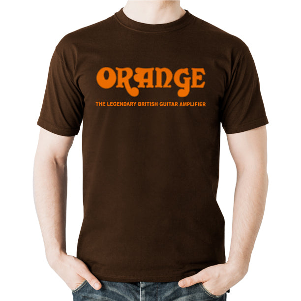 Orange Classic T-Shirt in brown, Medium. Official Orange branded merchandise with classic Orange logo.