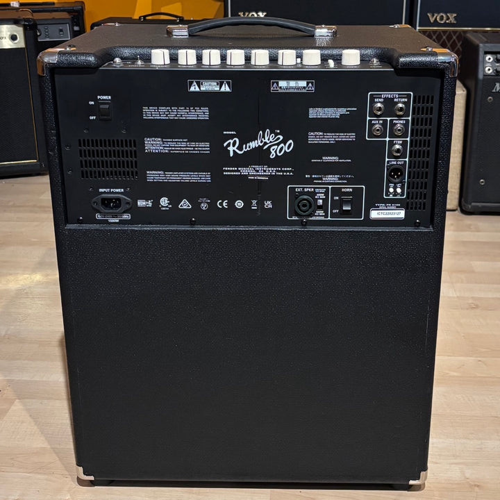 Fender - Rumble 800 Black & Silver 800 Watt 2x10" Bass Combo Amplifier w/ Footswitch - USED
