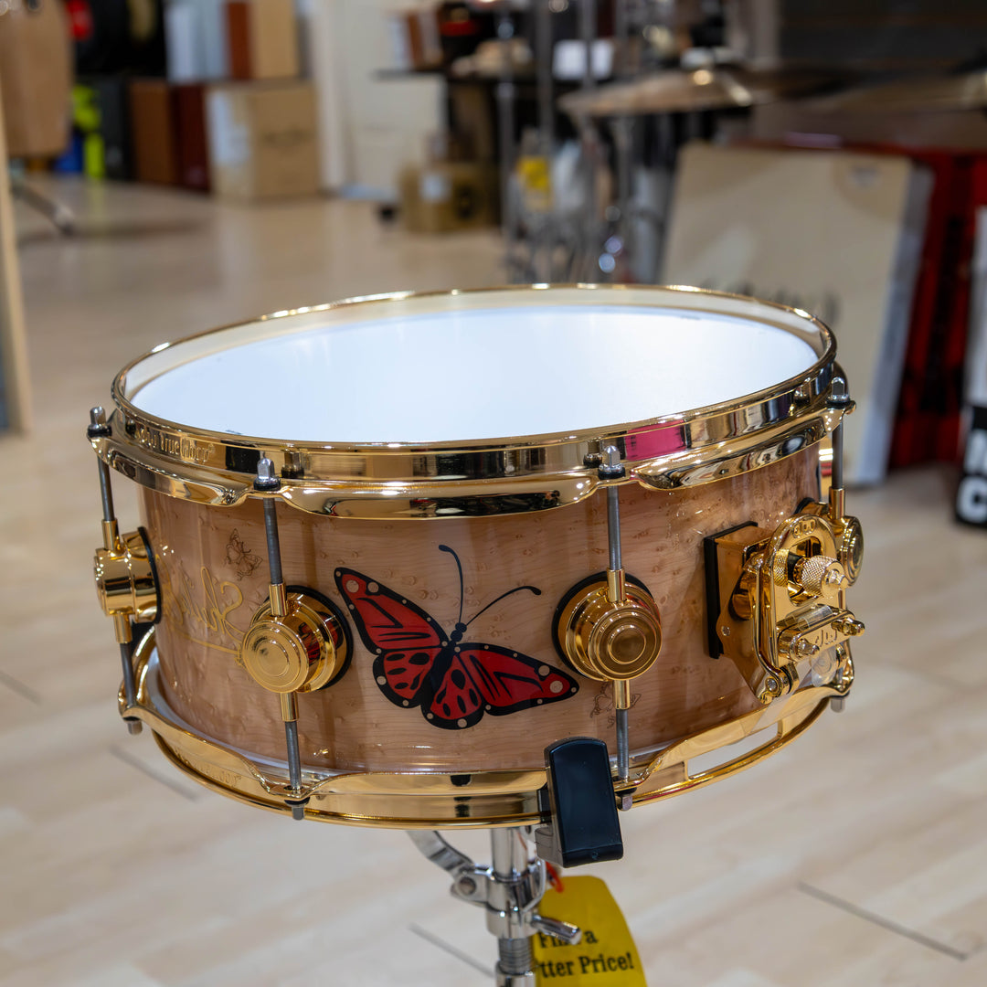 DW DREX5513SSG-SE Sheila E. Collector’s Series ICON Snare, 5.5 x 13" - Birdseye Maple