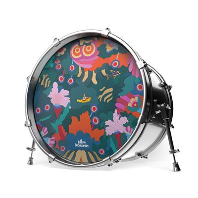 Evans INK22YELSUB-3 22" Inked Yel Submarine - Blue