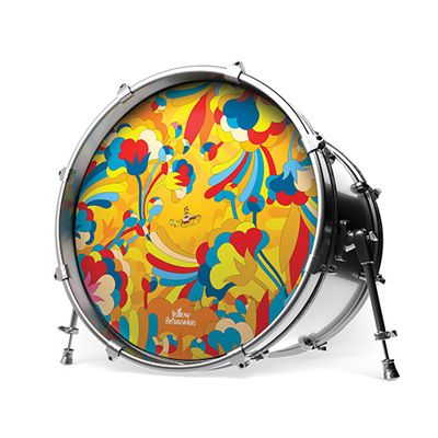 Evans INK20YELSUB-1 20" Inked Yel Submarine - Yel