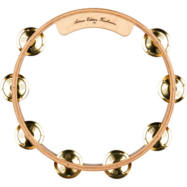 Meinl Percussion 10" Artisan Edition Tambourine Single row Solid brass 44mm jingles