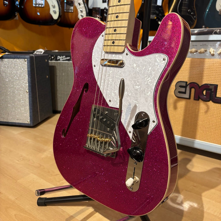 London Guitars  "Repair Shop Custom Tele Thinline Build" w/ V-Trem System - Metallic Purple - NEW